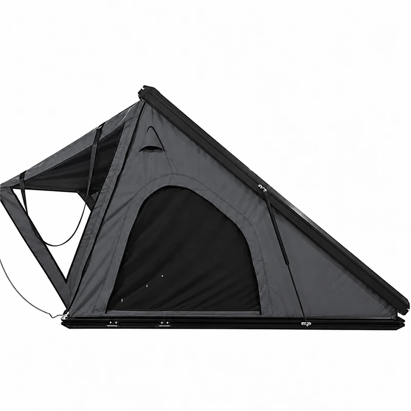Side profile of the black GC-04 rooftop tent
