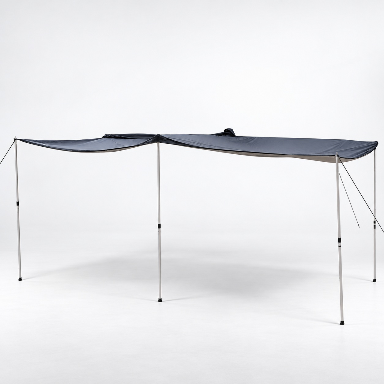 Dark 270-degree canopy with four slender support poles