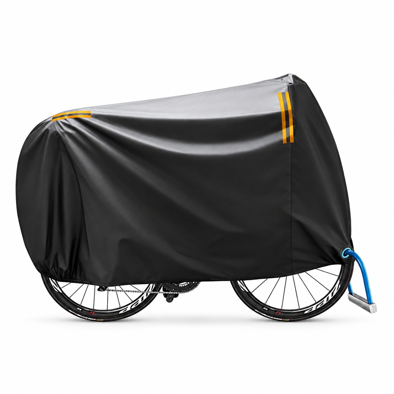 Fitted bicycle storage cover in 420D silver-coated Oxford fabric
